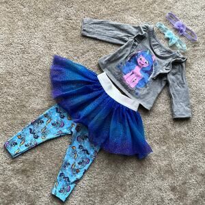 My Little Pony Long Sleeve, Leggings, Tutu, Headbands 3-Piece Outfit Size: 12M